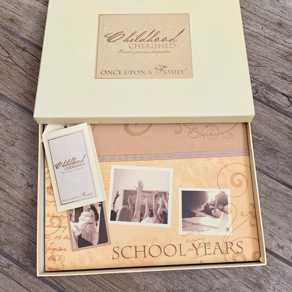 NEW Scrapbook Once Upon A Family School Years Album Scrapbook NEW in Gift Box